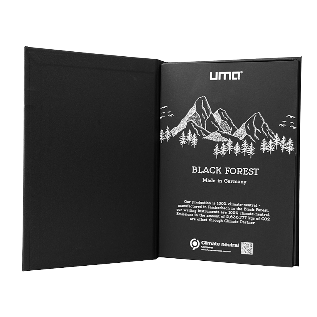 UAE's No.1 - UMA Black Forest Premium Gift Set of Mesh Textured Metal Roller & Ball Pen with Extra Refills