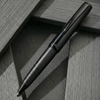 Santhome Elegance Ballpoint Metallic Pen with Leather Finish - Black