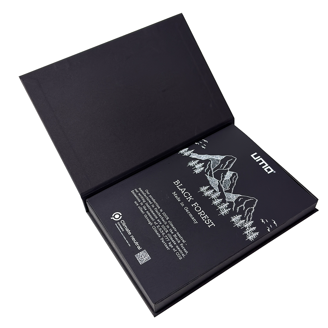 UAE's No.1 - UMA Black Forest Premium Gift Set of Mesh Textured Metal Roller & Ball Pen with Extra Refills