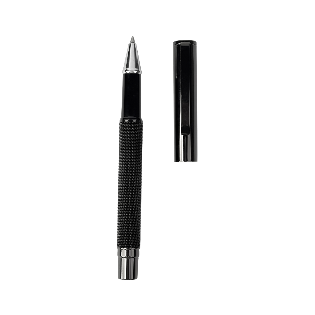 UAE's No.1 - UMA Black Forest Premium Gift Set of Mesh Textured Metal Roller & Ball Pen with Extra Refills