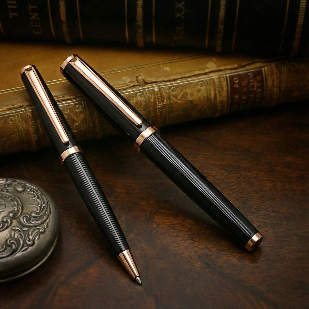 ZORY - Santhome® Gift Set of 2 Luxury Pens - Black / Gold
