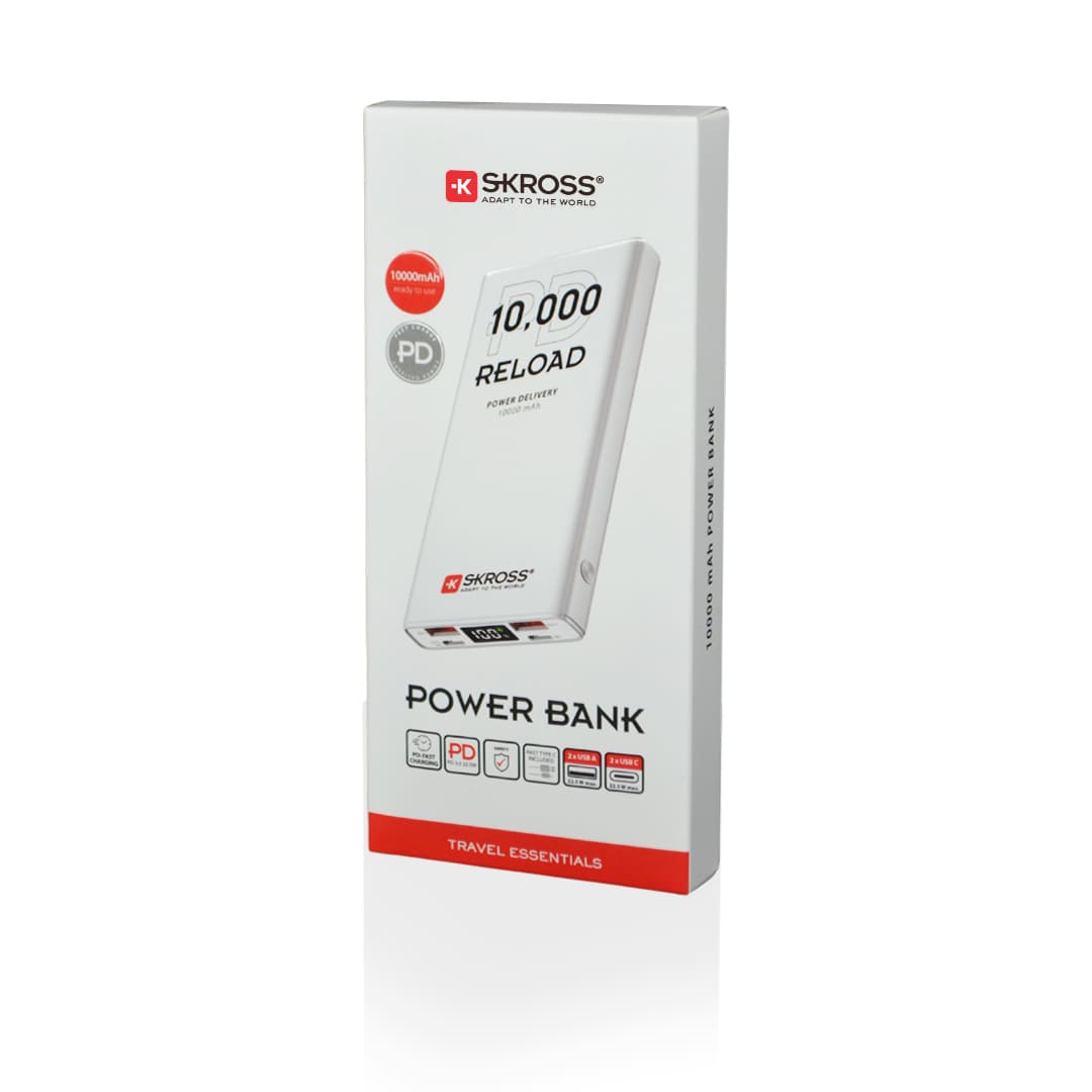 PD10 RELOAD 10000mAh Fast Charge Powerbank - Travel Organizer - SKROSS Travel
