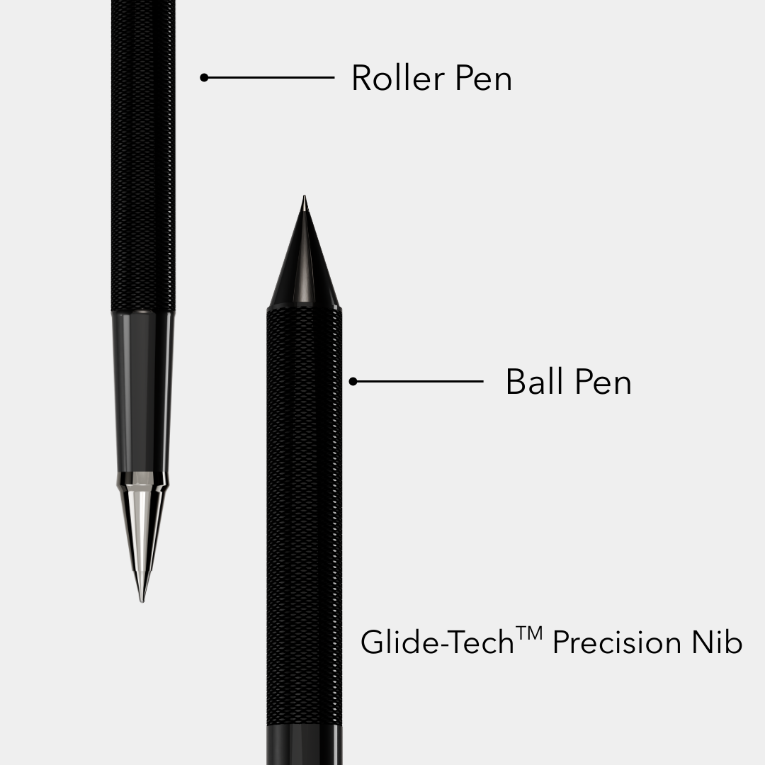 UAE's No.1 - UMA Black Forest Premium Gift Set of Mesh Textured Metal Roller & Ball Pen with Extra Refills
