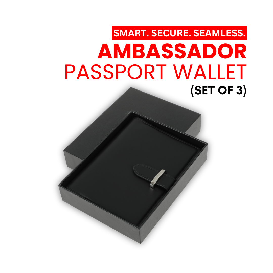 SKROSS Travel - Ambassador Passport Wallet - Black