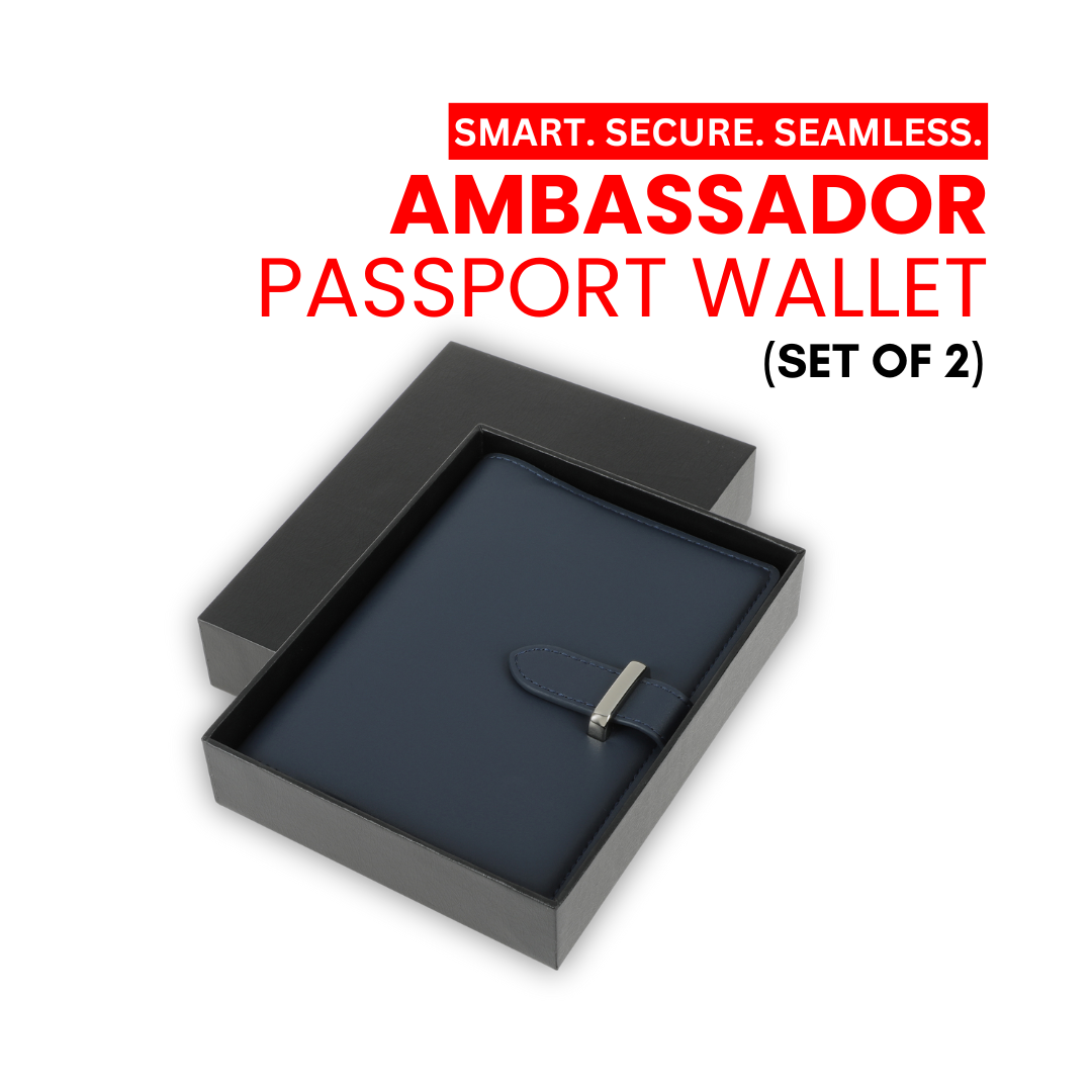 SKROSS Travel - Ambassador Passport Wallet - Blue
