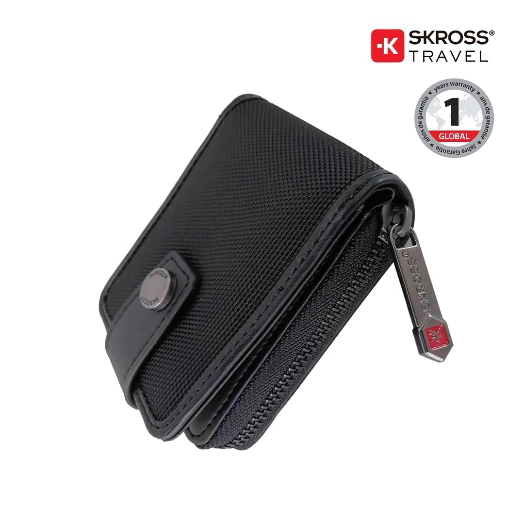 Secure Card Holder & Coin Zipper Wallet - Travel Organizer - SKROSS Travel