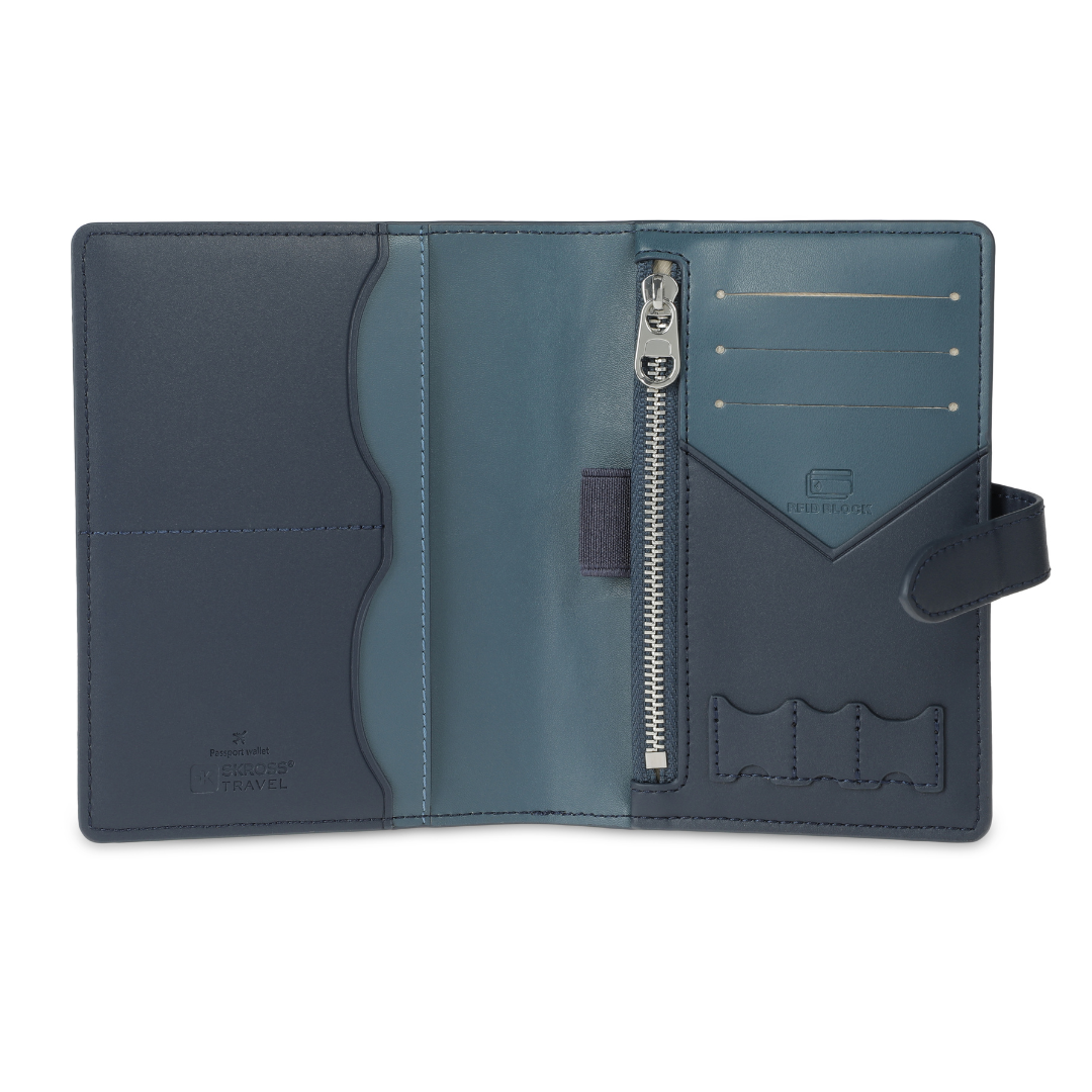 SKROSS Travel - Ambassador Passport Wallet - Blue