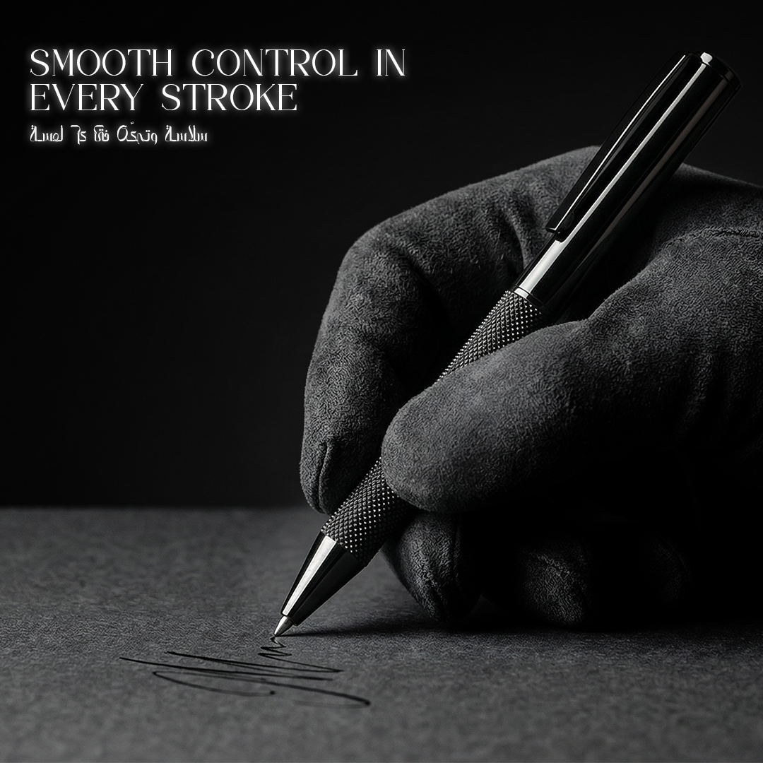 UAE's No.1 - UMA Black Forest Premium Gift Set of Mesh Textured Metal Roller & Ball Pen with Extra Refills