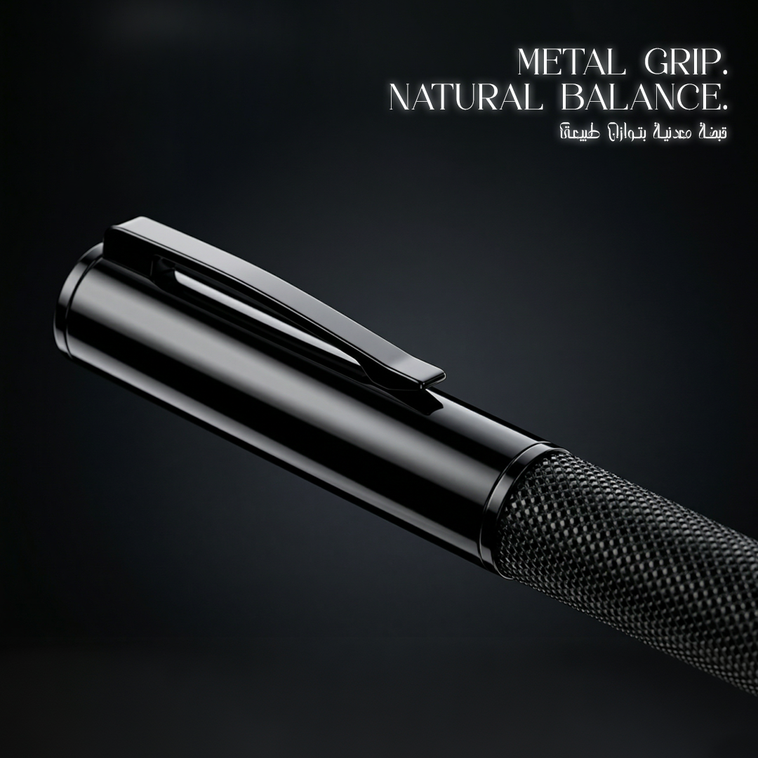 UAE's No.1 - UMA Black Forest Premium Gift Set of Mesh Textured Metal Roller & Ball Pen with Extra Refills