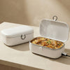 Electric Lunch Box with Food Heating – Portable Meal Warmer for Work & Travel (White)