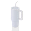 BERN - Recycled Stainless Steel Vacuum Tumbler with Reusable Steel Straw - White