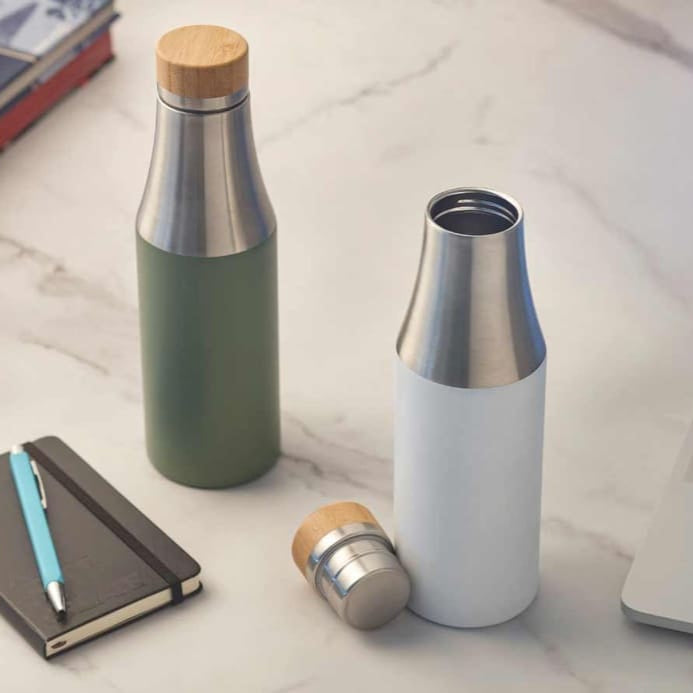 R-BREDA - CHANGE Collection Recycled Insulated Water Bottle - Green
