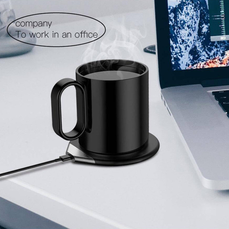 CRIVITS - Smart Mug Warmer with Wireless Charger - Black