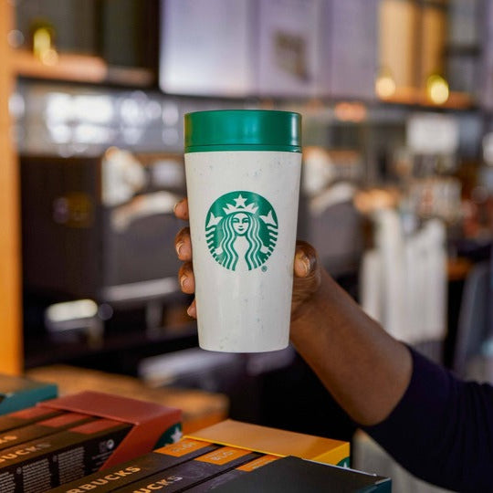 Circular Cup 12oz Cream & Honest Green