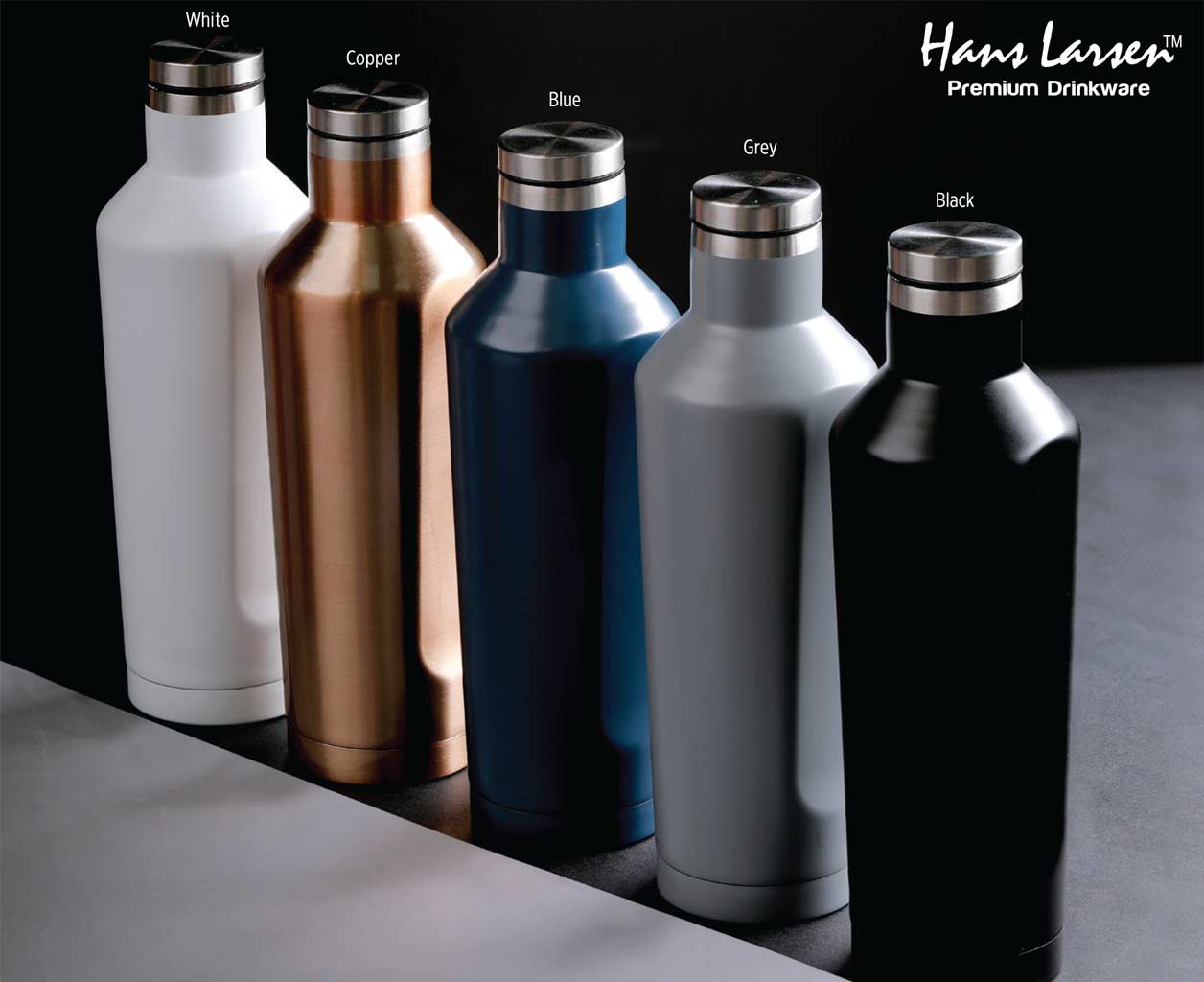 GALATI - Hans Larsen Stainless Steel Water Bottle - Black