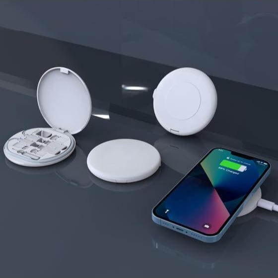 OSLO - @memorii Recycled 15W Wireless Charger Multi - Cable Set - Blue