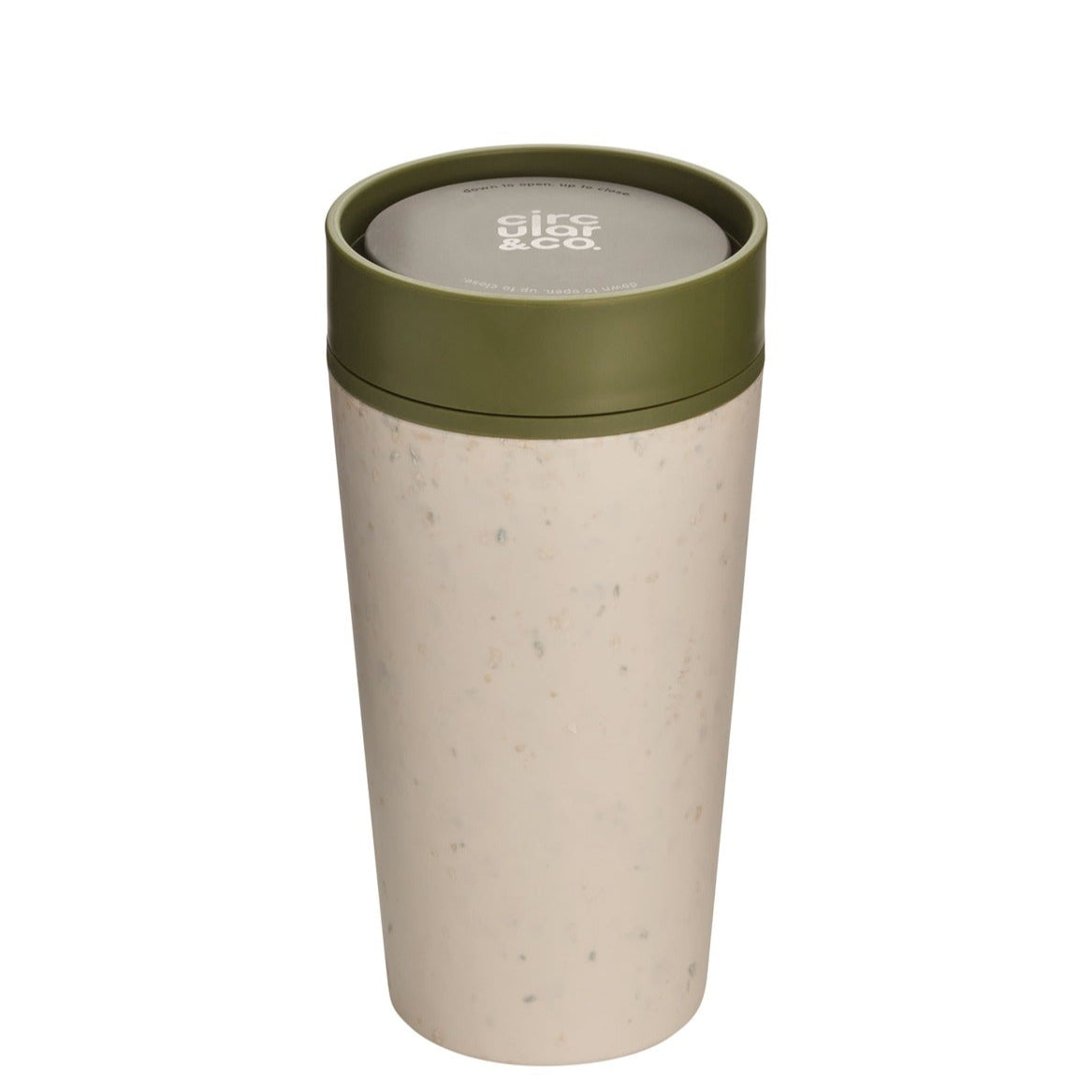 Circular Cup 12oz Cream & Honest Green