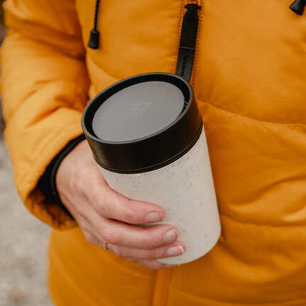 Circular Cup 8oz Cream & Cosmic Black