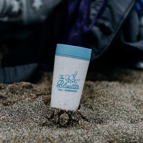 Circular Cup 12oz Cream & Faraway Blue