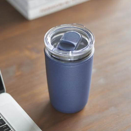 CERRA - Hans Larsen Premium Glass Tumbler with Recycled Protective Sleeve - Blue