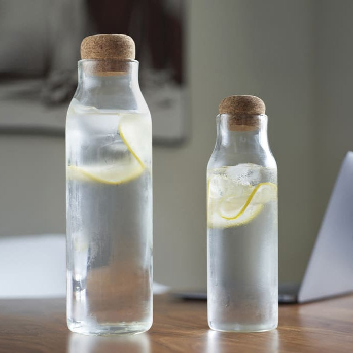 DELLACH - Borosilicate Glass Bottle with Cork Lid - 1200ml