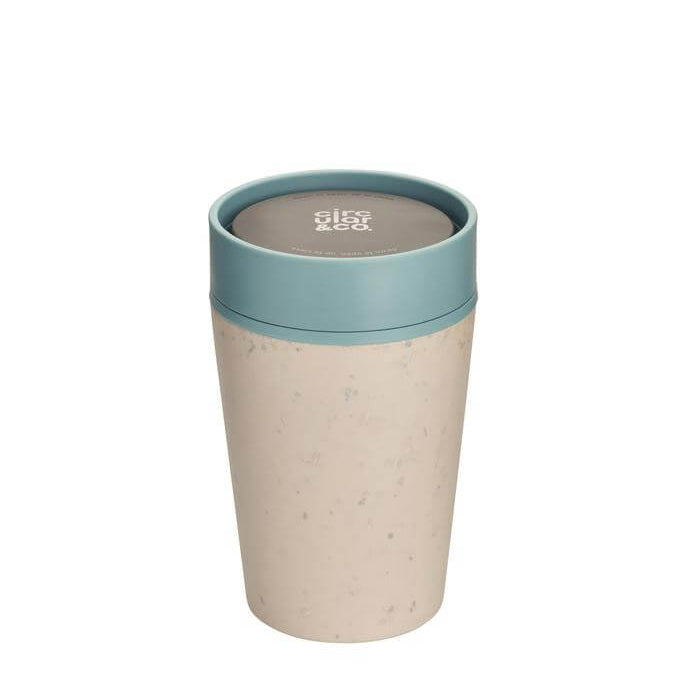 Circular Cup 8oz Cream & Faraway Blue