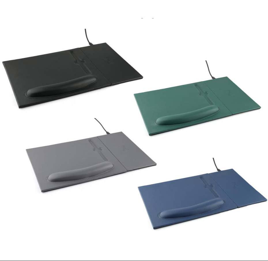 DOBERAN - @memorii 10W Wireless Charger PU Mouse Pad - Dark Green