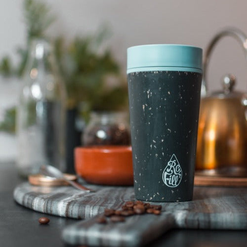 Circular Cup 12oz Black & Faraway Blue