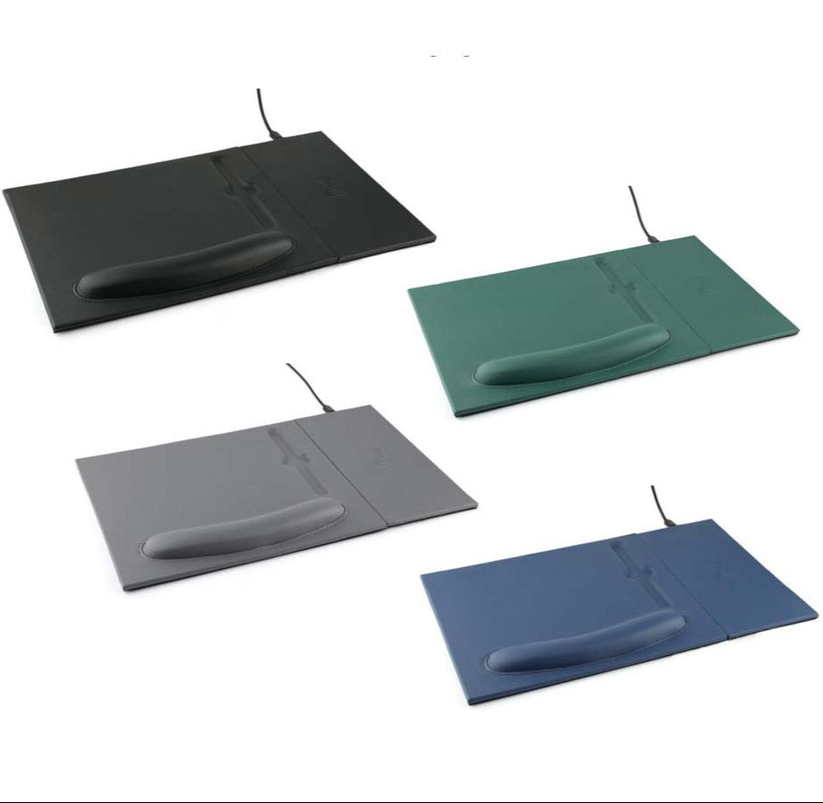 DOBERAN - @memorii 10W Wireless Charger PU Mouse Pad - Black