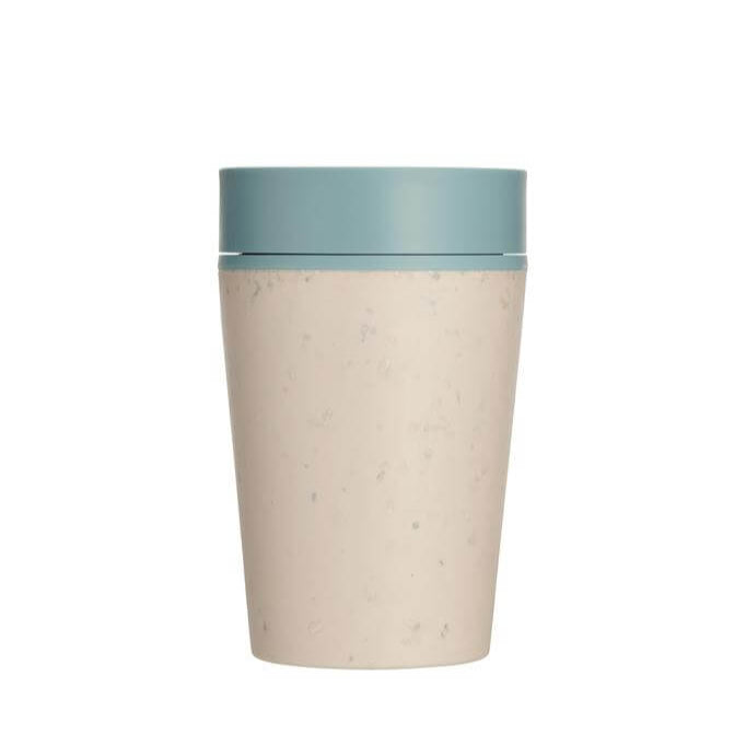 Circular Cup 8oz Cream & Faraway Blue