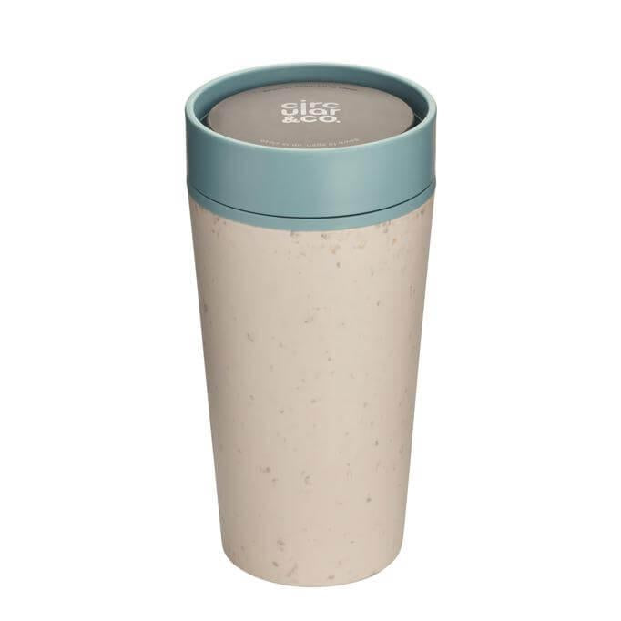 Circular Cup 12oz Cream & Faraway Blue
