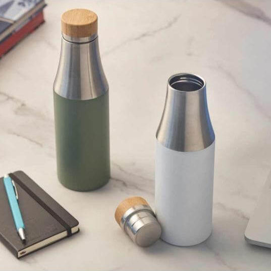 R-BREDA - CHANGE Collection Recycled Insulated Water Bottle - Grey