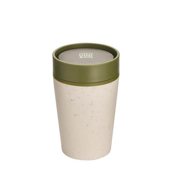 Circular Cup 8oz Cream & Honest Green