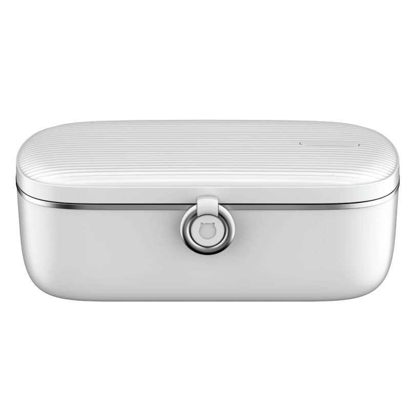 Electric Lunch Box with Food Heating – Portable Meal Warmer for Work & Travel (White)